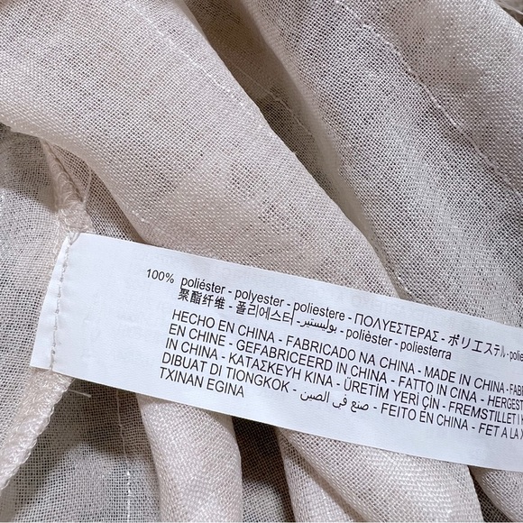 Zara Structured Textured Balloon Sleeve Top Size S in Beige NWOT - Picture 14 of 14